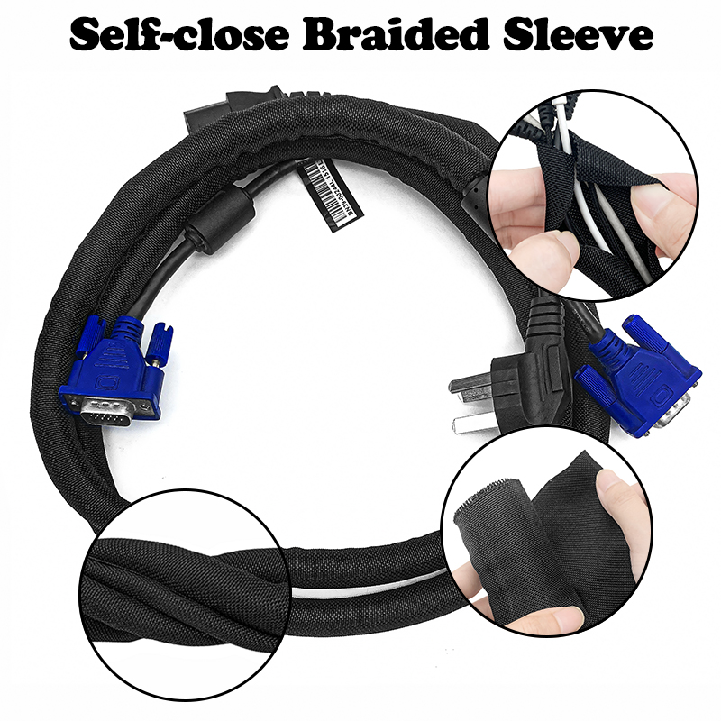 Cable Sleeve Braided - Manga trenzada de PET con cierre