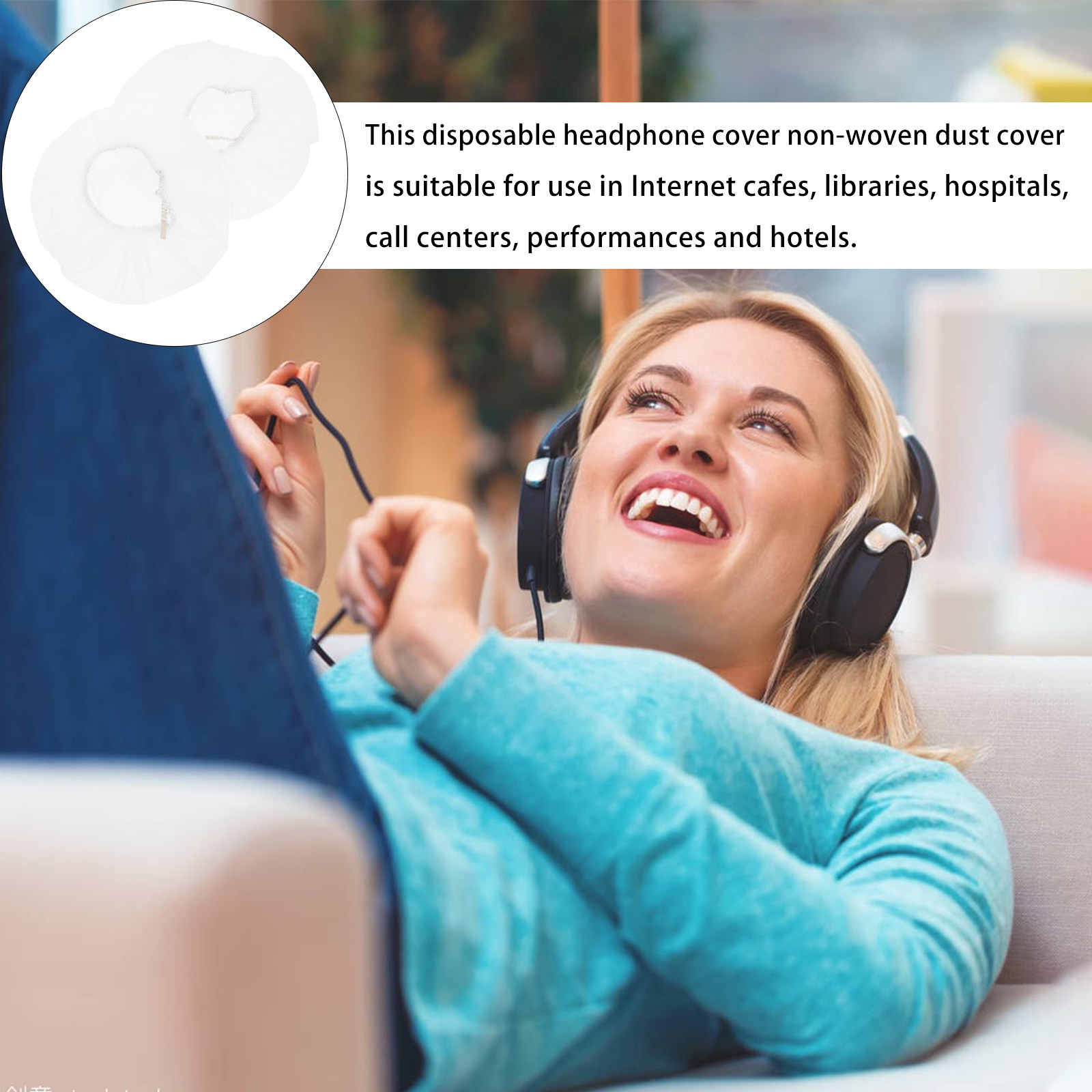 Gaming Headphone Accessories - 100 Fundas Protectoras Desechables para Auriculares,
