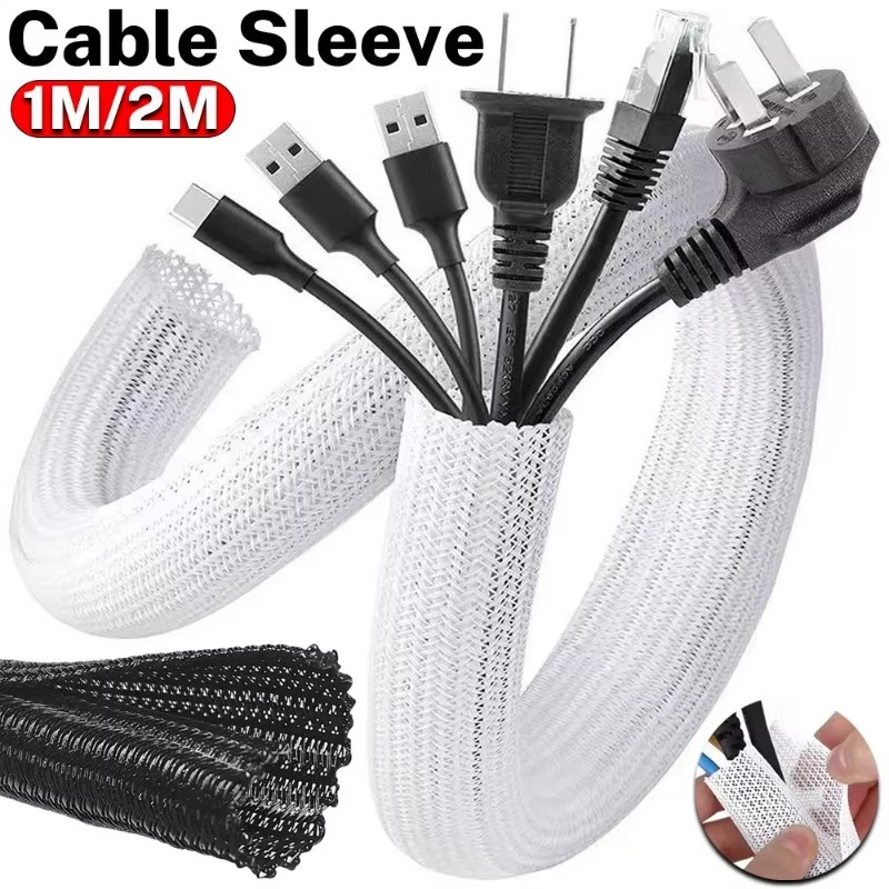 Cable Sleeve Braided - Funda Protectora para Cables, Autocerrable, Trenzada