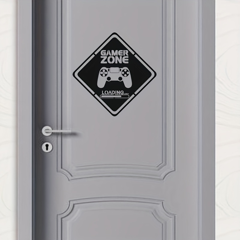 Gaming Accessories Bedroom - 1 pegatina de vinilo para pared