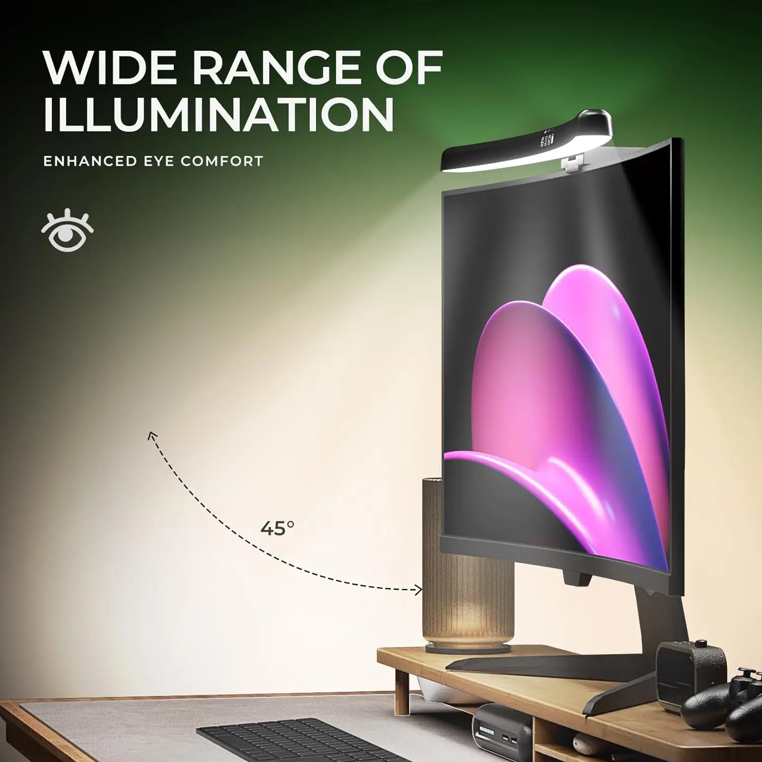 Barra de luz curvada para Moni - Gaming Accessories Bedroom reseña y precio