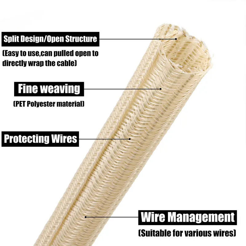 PET trenzado 3 5 8 10 13 16 19 - Cable Sleeve Braided reseña y precio
