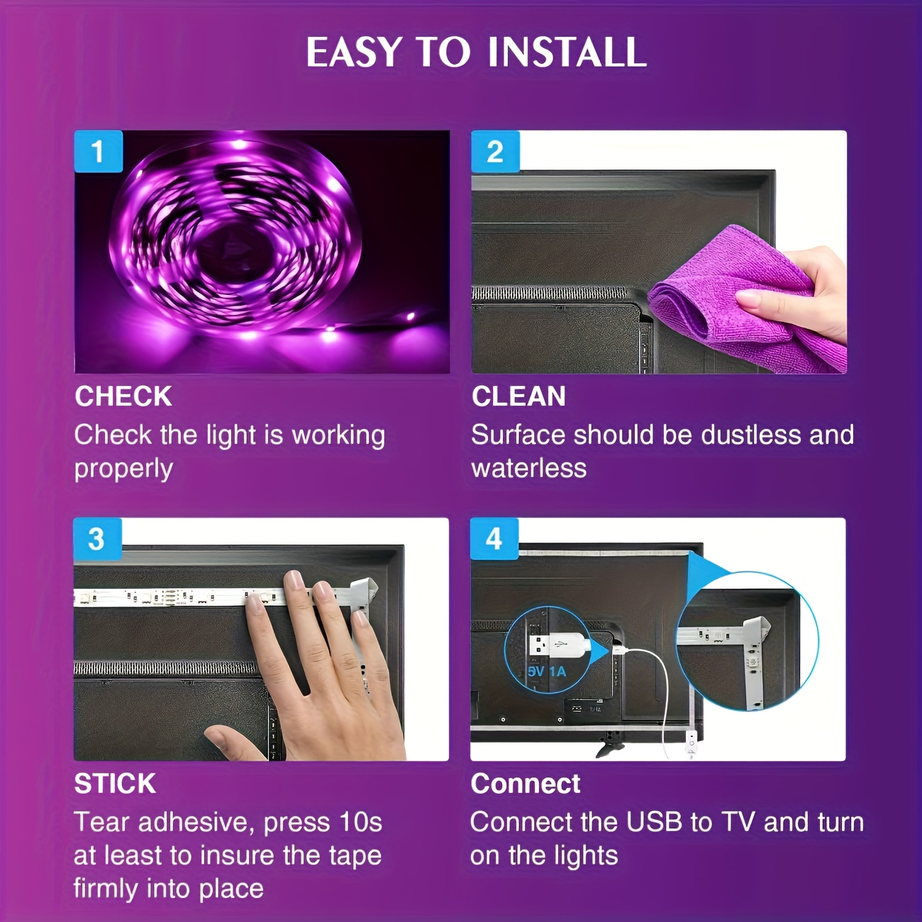 Tira de luces LED RGB intelige - Gaming Accessories Bedroom reseña y precio