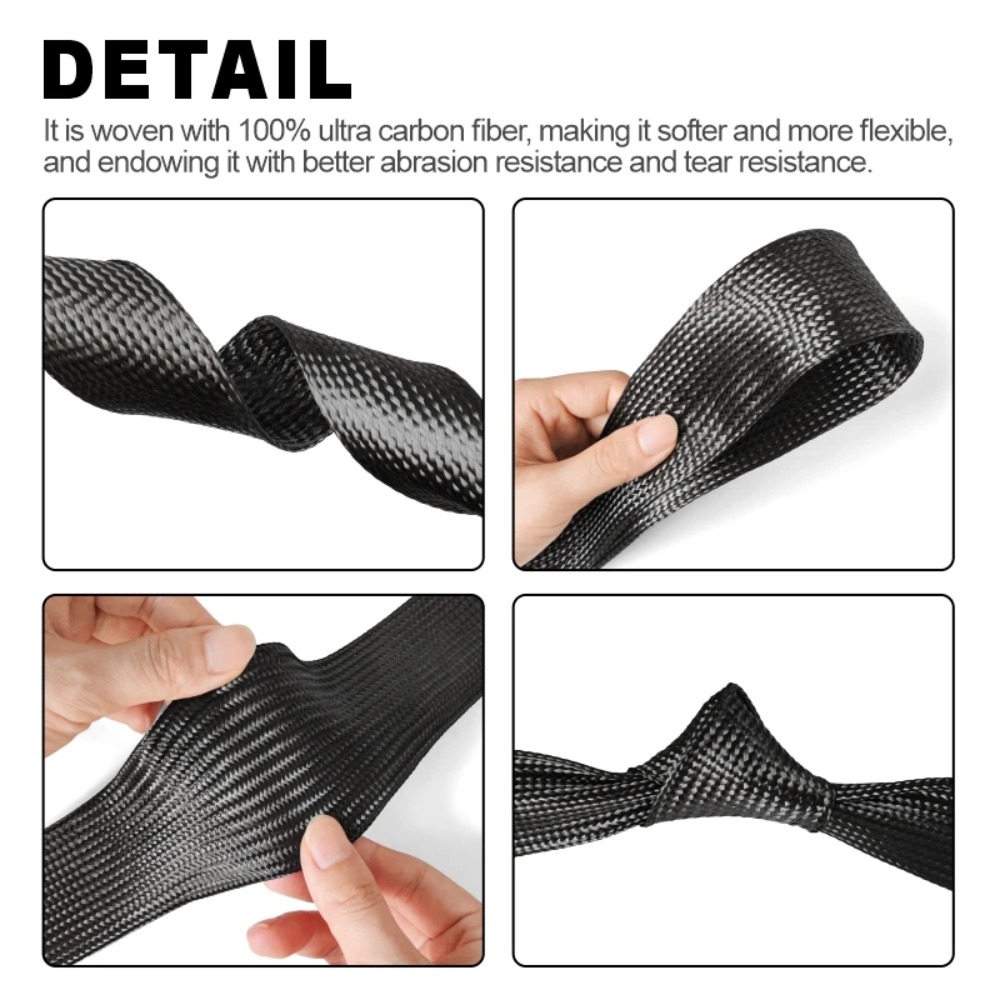 Funda de cable de fibra de car - Cable Sleeve Braided reseña y precio